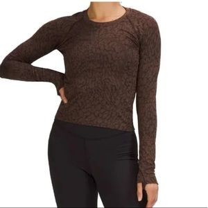NWT lululemon Swiftly Tech LS Race length size 8 tan/brown